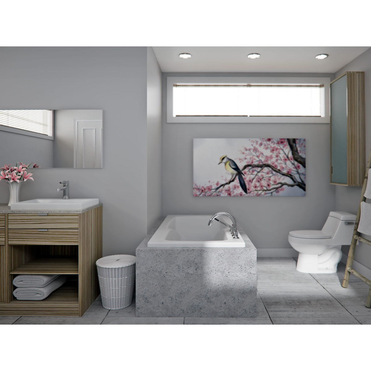 Neptune Velona 6036 IF Acrylic Alcove Left Drain Bathtub in White - image 2