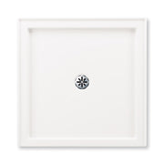 Neptune Zen 3636 Acrylic Shower Base in White with Center Drain