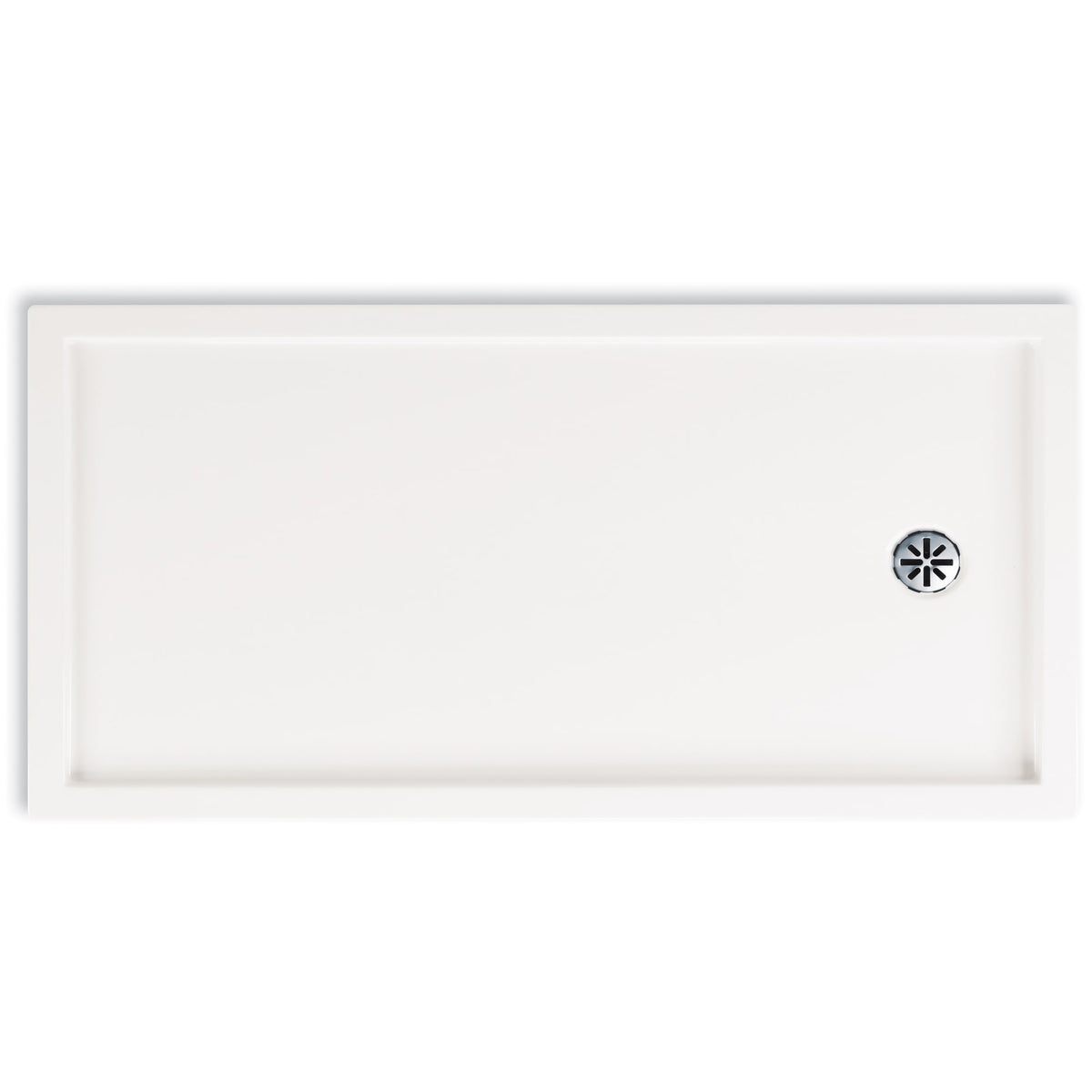 Neptune Zen 6030 Acrylic Alcove Shower Base in White - image 2