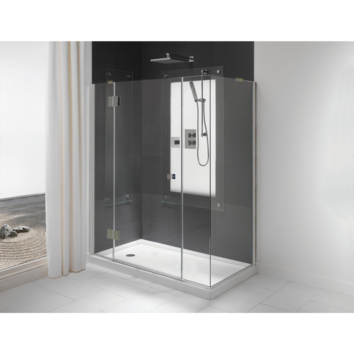 Neptune Zen 6036 Acrylic Shower Base in White with Center Drain - image 3