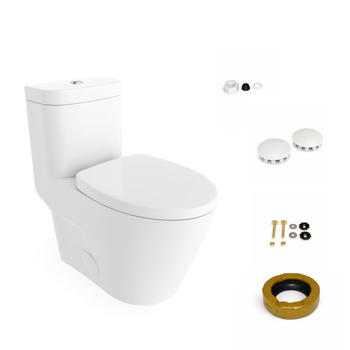 Neptune Zen 4.1/6L Dual Flush Elongated One-Piece Toilet in White - image 2