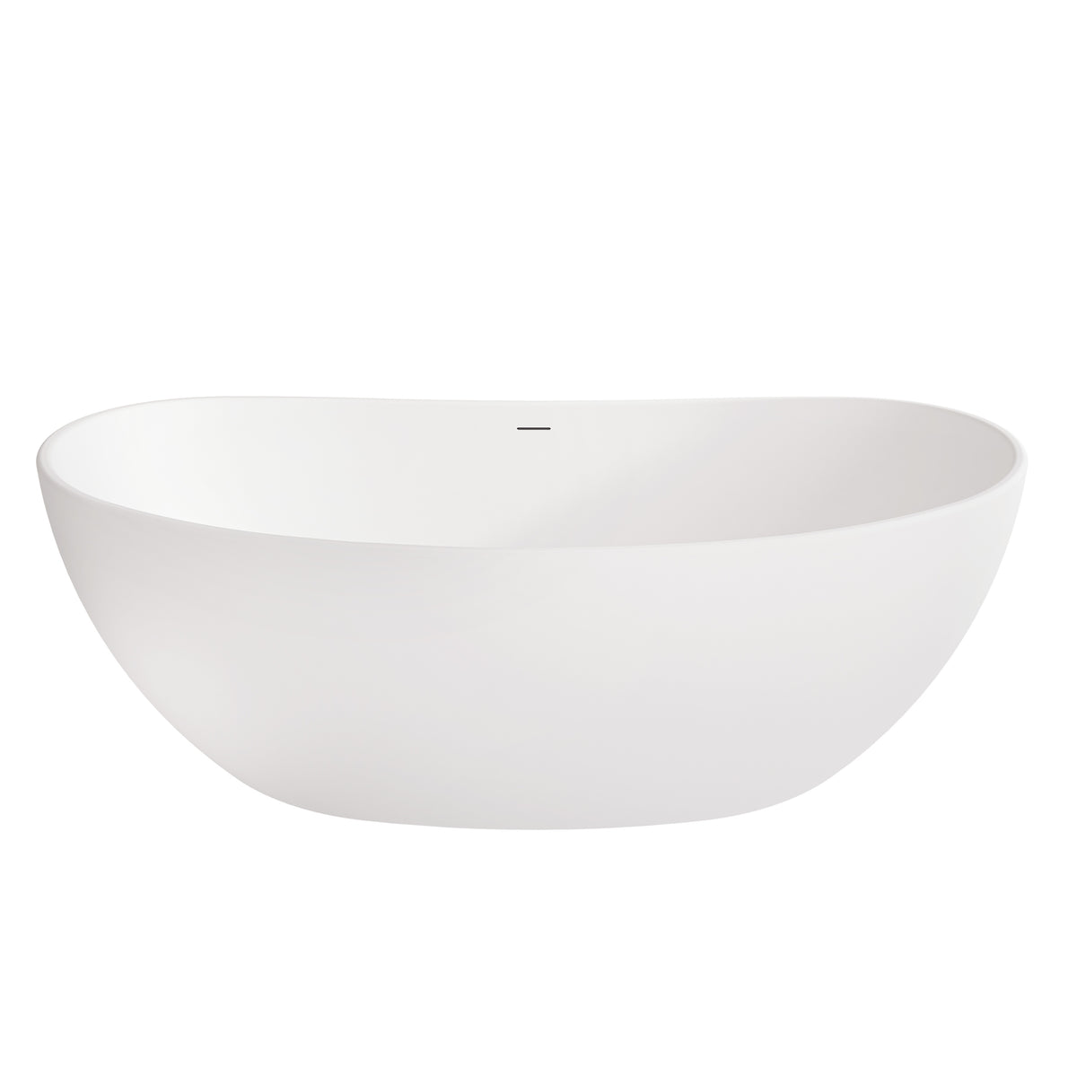 Neptune Zilina 7134 AFR Solid Surface Freestanding Double Slipper Center Drain Bathtub in Matte White - image 2