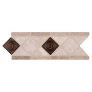 MSI Noce Chiaro Scudo 4 x 12 Tumbled Stone Metal trim (THDW3-BOR-CHCOSC4X12T) – MSI product image