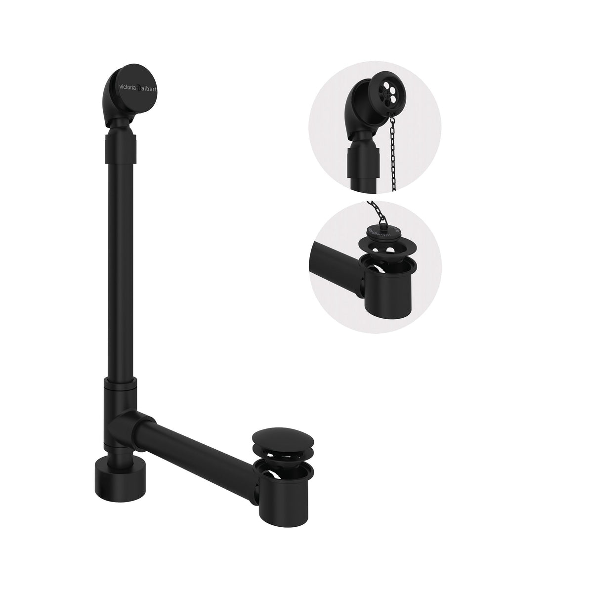 Victoria + Albert Freestanding Bathtub Drain For Above-Floor Installation Box K-50 - Black