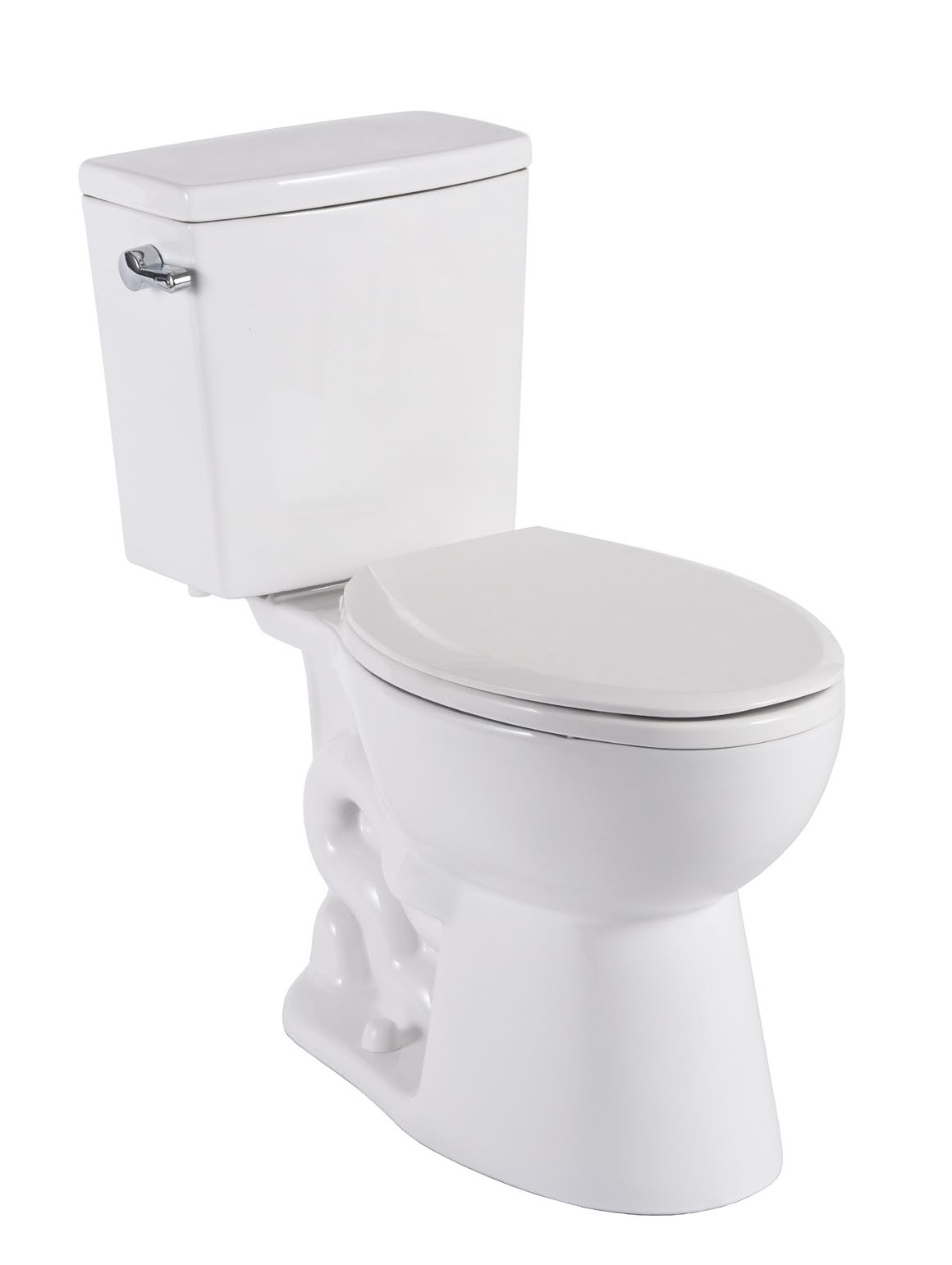 Duo 1.28 gpf Siphonic Single Flush Two-Piece Easy Height Elongated Toilet 301502W + 301548W