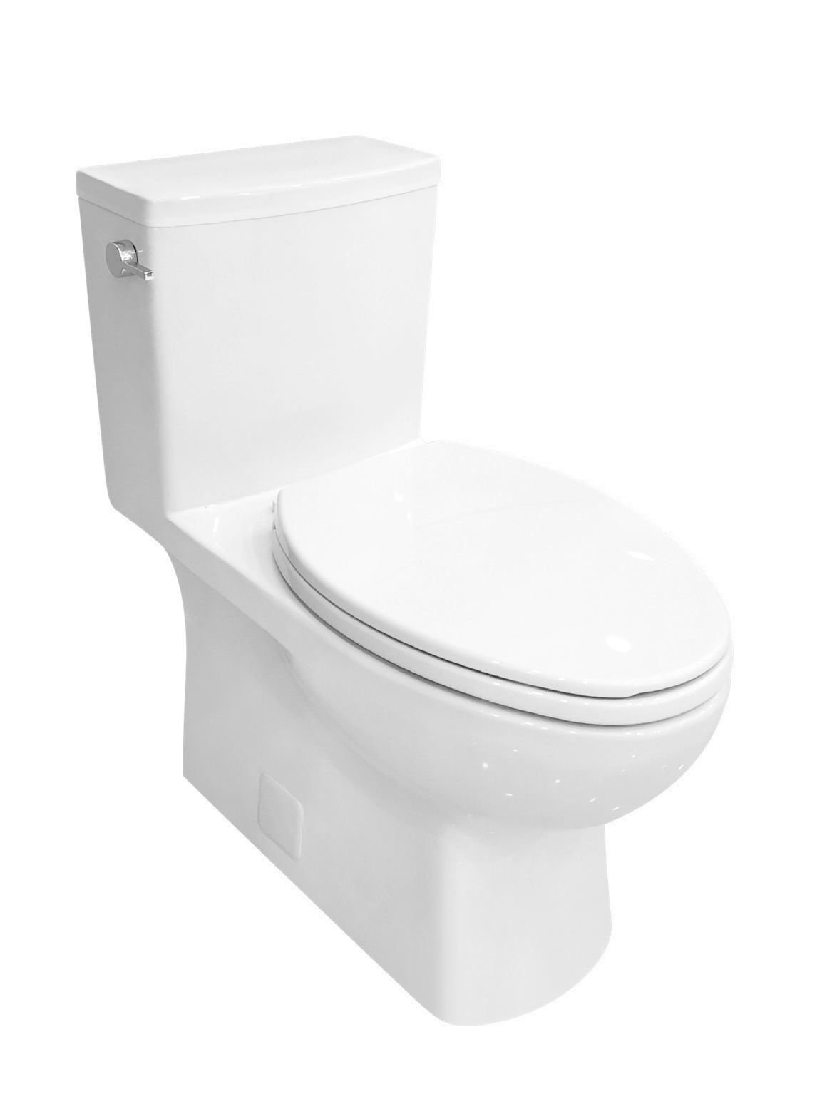 Quad Siphonic Rimless Two-Piece Easy Height Elongated Lever Toilet FT160202W + FT160200W