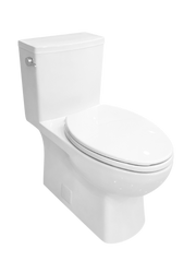 Quad Siphonic Rimless Two-Piece Easy Height Elongated Lever Toilet FT160202W + FT160200W
