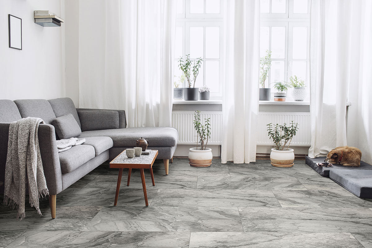 MSI Kaya Onda Gray 3 x 24 Matte Porcelain trim (NKAYONDGRA3X24BN) – MSI room scene