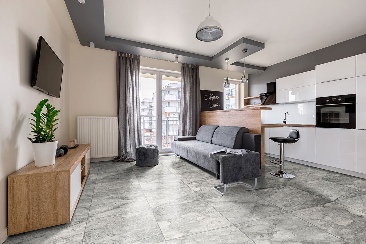 MSI Kaya Onda Gray 24 x 48 Polished Porcelain tile (NKAYONDGRA2448P) – MSI room scene