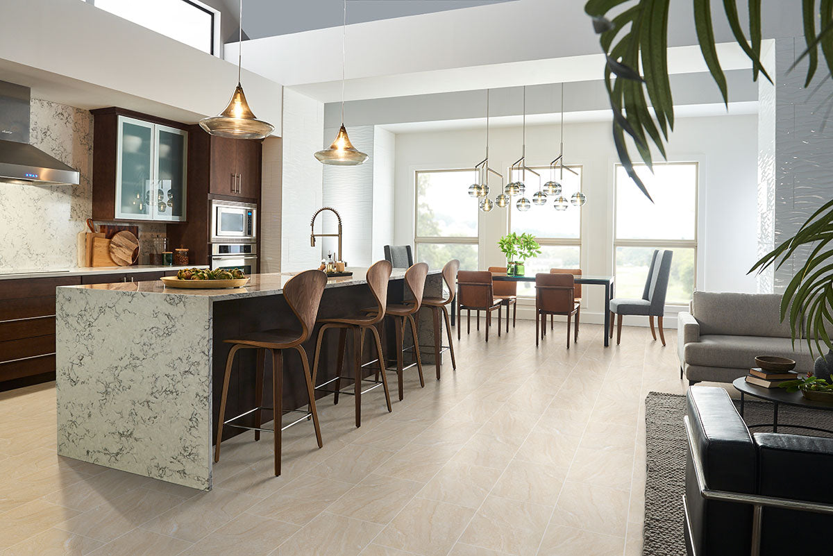 MSI Aria Oro 24 x 24 Polished Porcelain tile (NARIORO2424P) – MSI room scene