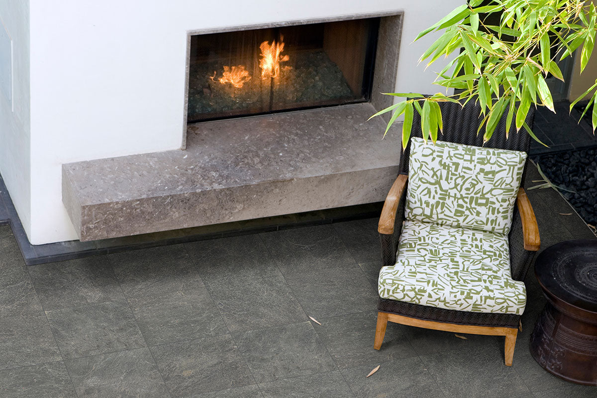 MSI Ostrich Grey 12 x 12 Gauged Quartzite tile (SOSTGREY1212G-C) – MSI room scene