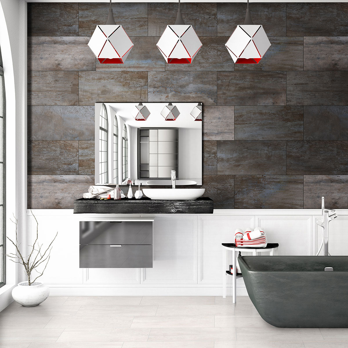 MSI Oxide Iron 12 x 24 Matte Porcelain tile (NOXIIRO1224) – MSI room scene