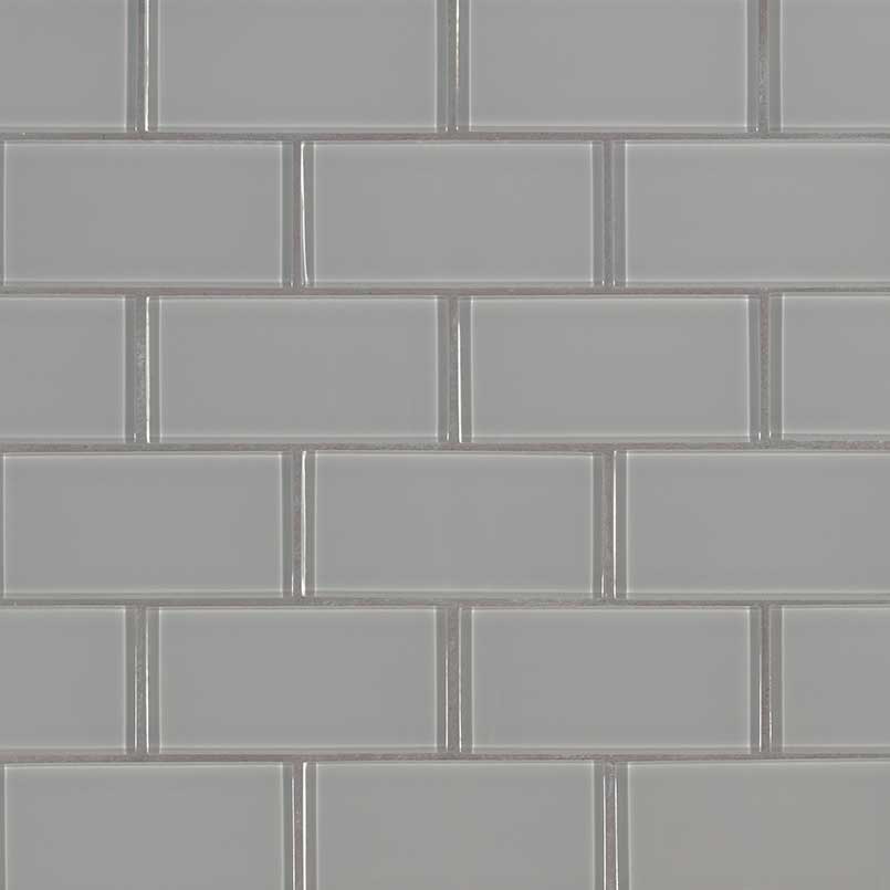 MSI Oyster Gray 2 x 4 Glass mosaic (SMOT-GLSST-OYGR8MM) – MSI product image