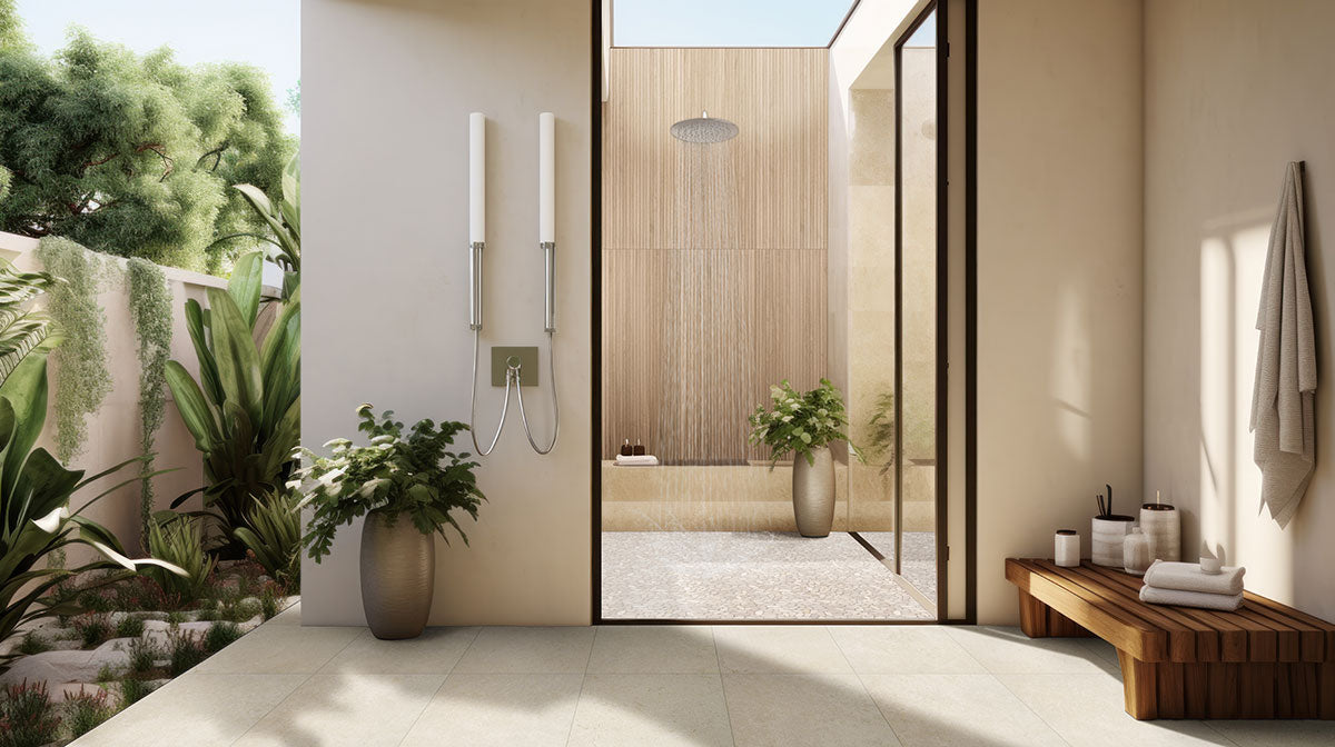 MSI Living Style Pearl 24 x 24 Matte Porcelain tile (NLIVSTYPEA2424) – MSI room scene (living room)
