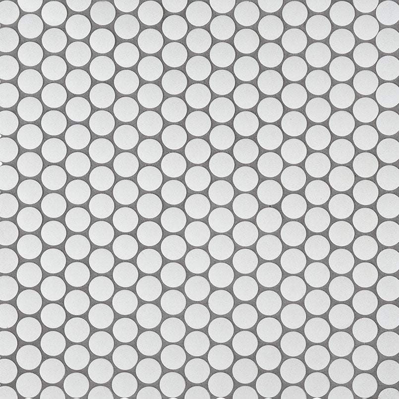 MSI Penny Round Bianco Matte Porcelain mosaic (SMOT-PT-PENRD-BIAM) – MSI product image