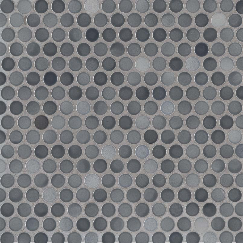 MSI Penny Round Grigio Mix Glossy Porcelain mosaic (SMOT-PT-PENRD-GRIMIX) – MSI product image