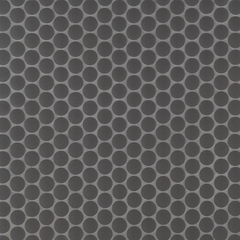 MSI Black Penny Round Matte Porcelain mosaic (SMOT-PT-PENRD-NEROM) – MSI product image