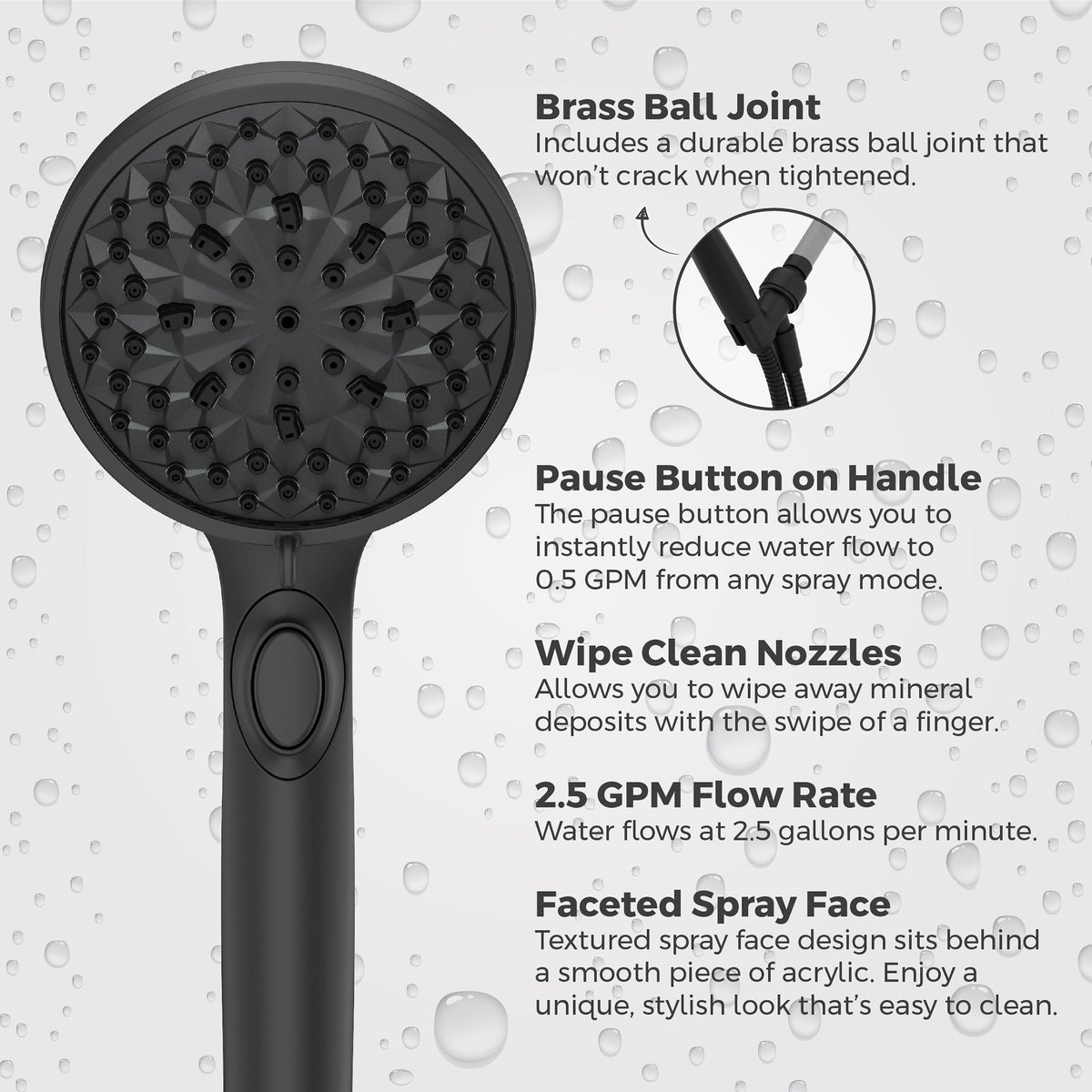 Pfister 016-HF01SDB Spot Defense Matte Black - detail 5