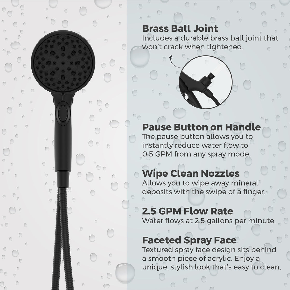 Pfister 016-HFM01SDB Spot Defense Matte Black - detail 5