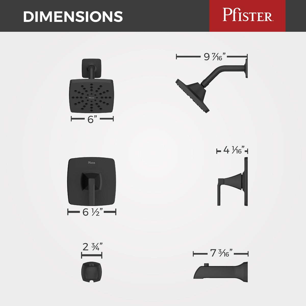 Pfister 8P8-WS2-VRISBB Matte Black - detail 7