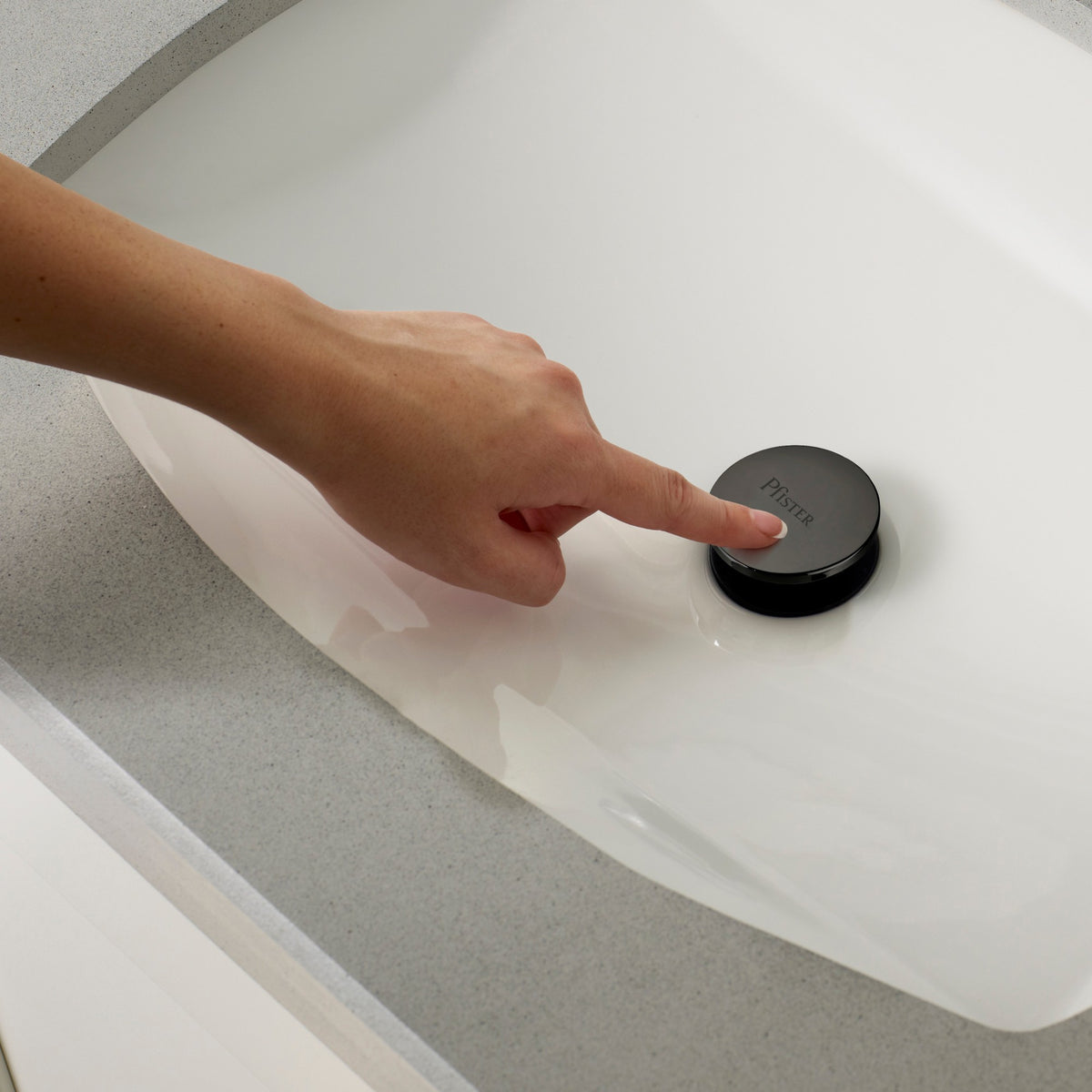 Pfister Push & Seal™ Drain Assembly in Matte Black - view 6