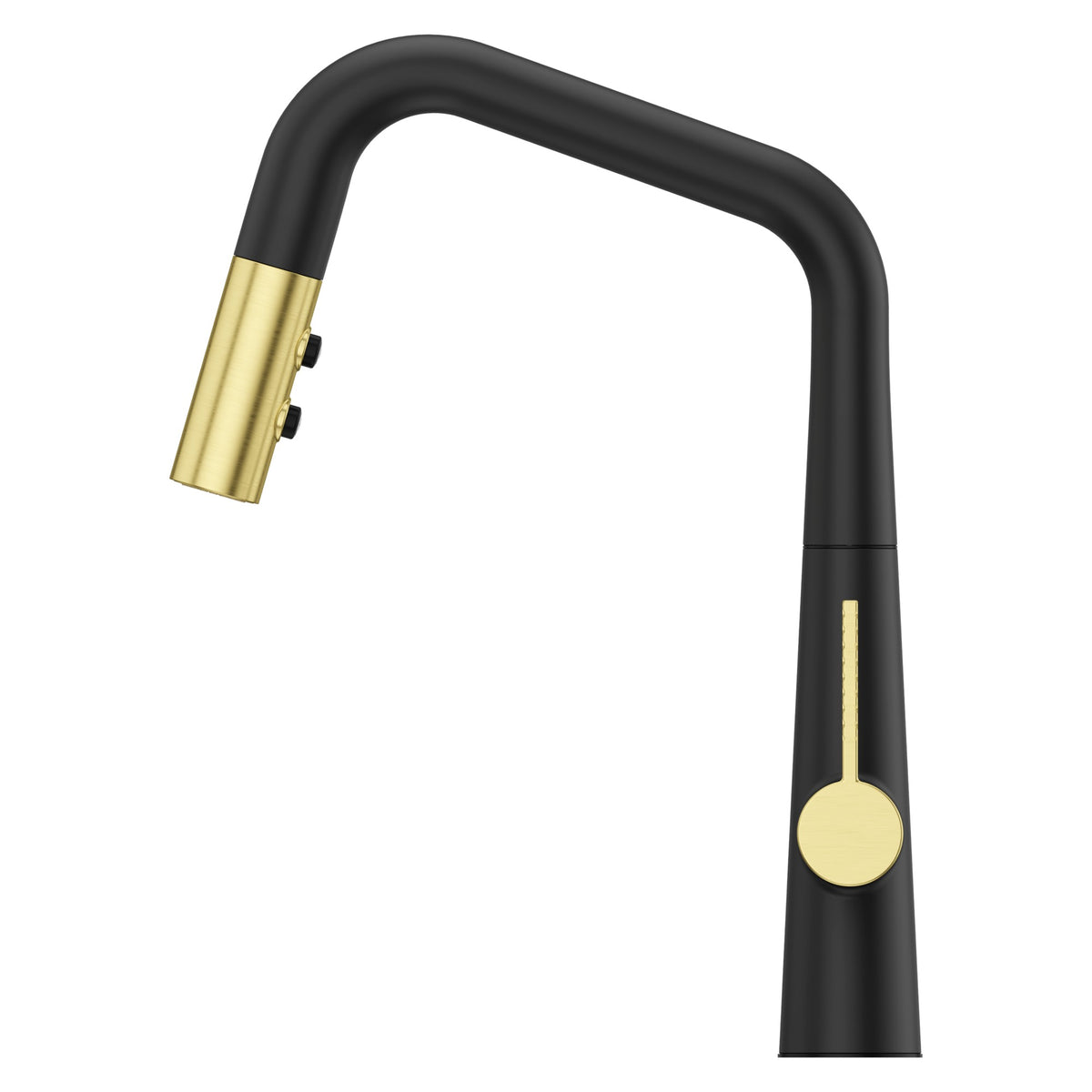 Pfister Asari 1-Handle Pull-Down Kitchen Faucet in Combo-Matte Black and Brushed Gold - view 3