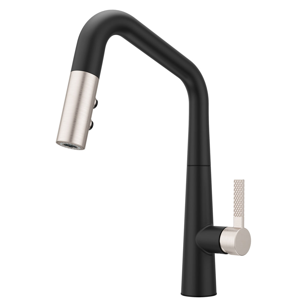 Pfister Asari 1-Handle Pull-Down Kitchen Faucet in Combo-Matte Black and Spot Defense Stainless Steel
