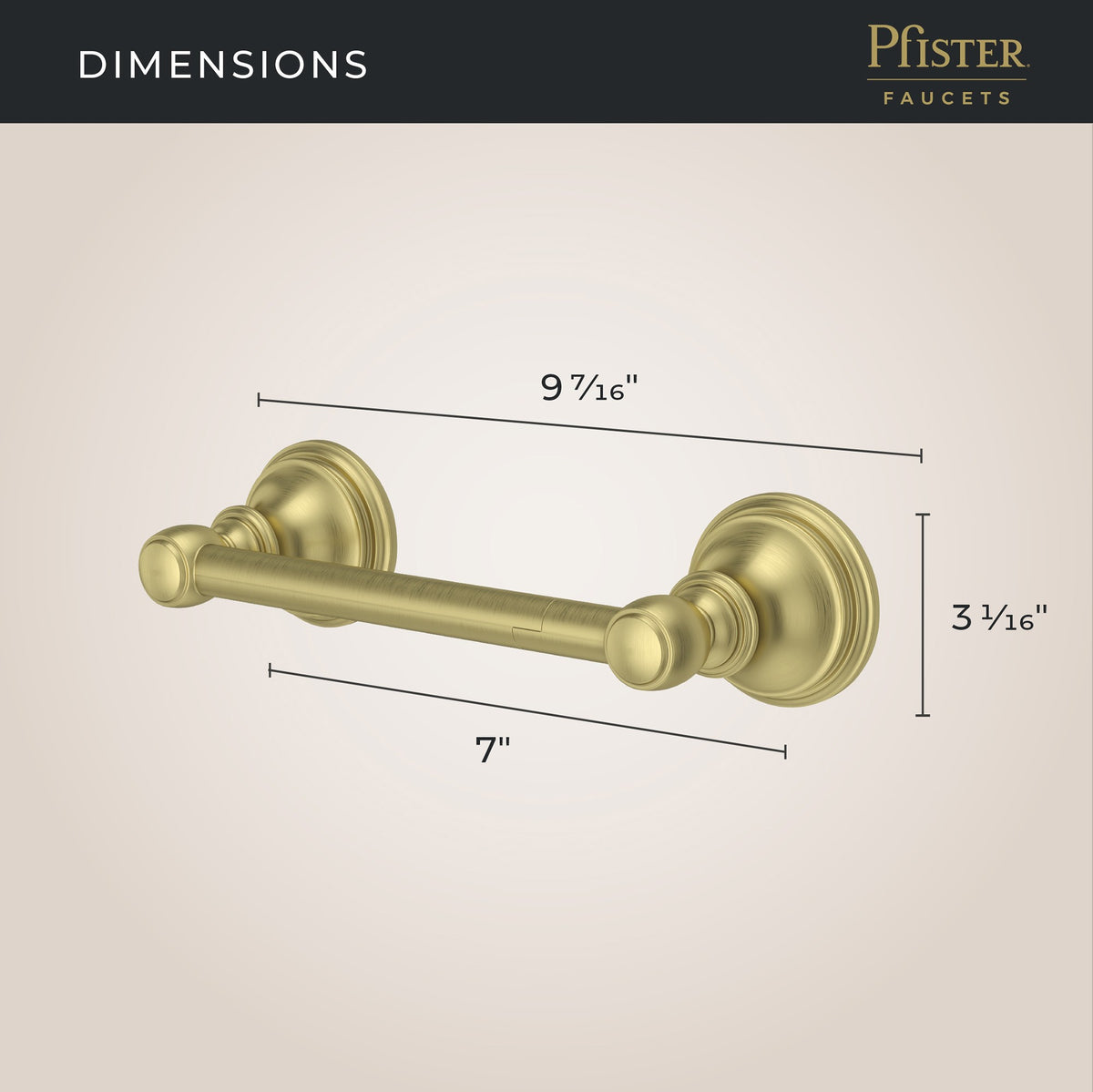 Pfister Tisbury Toilet Paper Holder in Brushed Gold - view 2