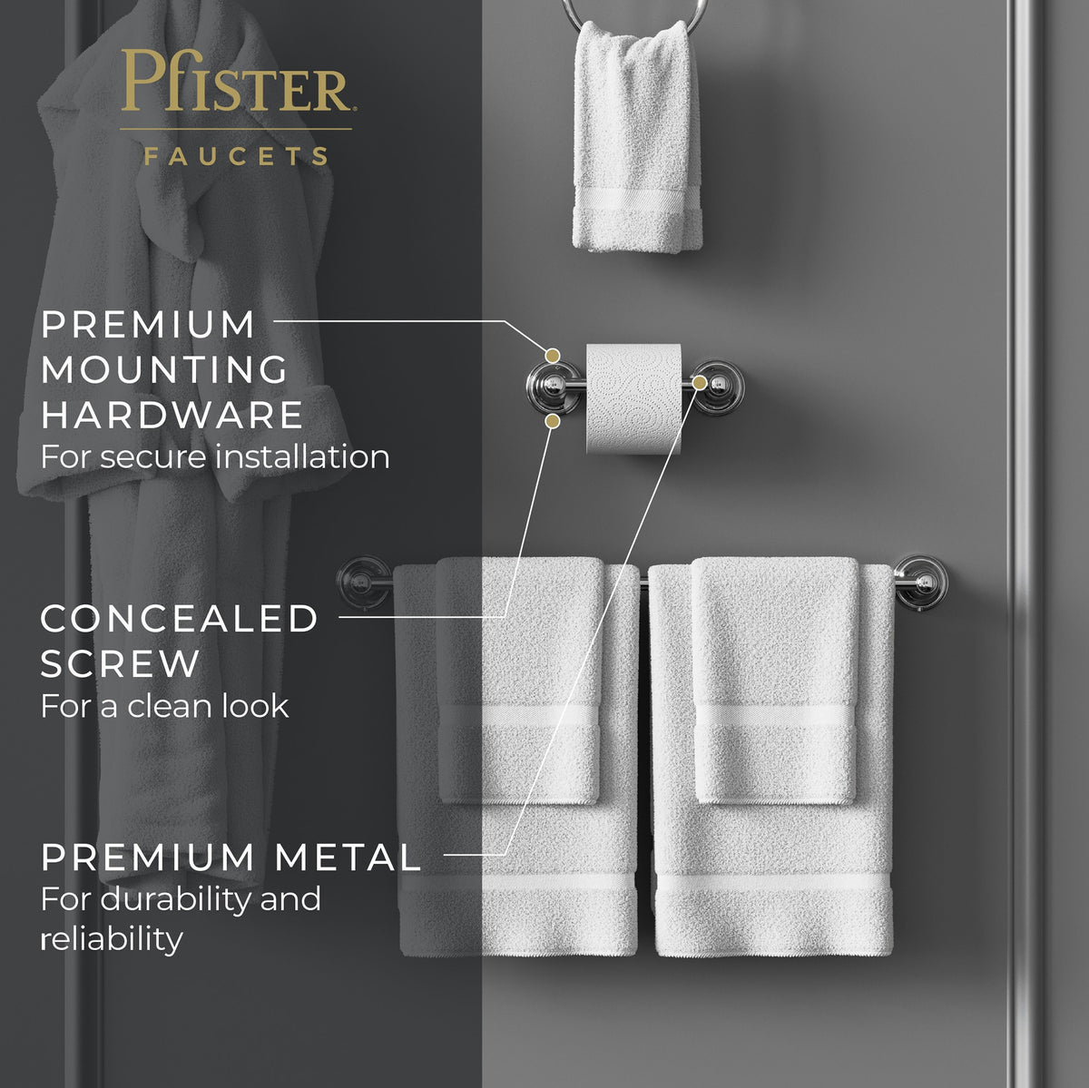 Pfister BPH-TB0C Polished Chrome - detail 1