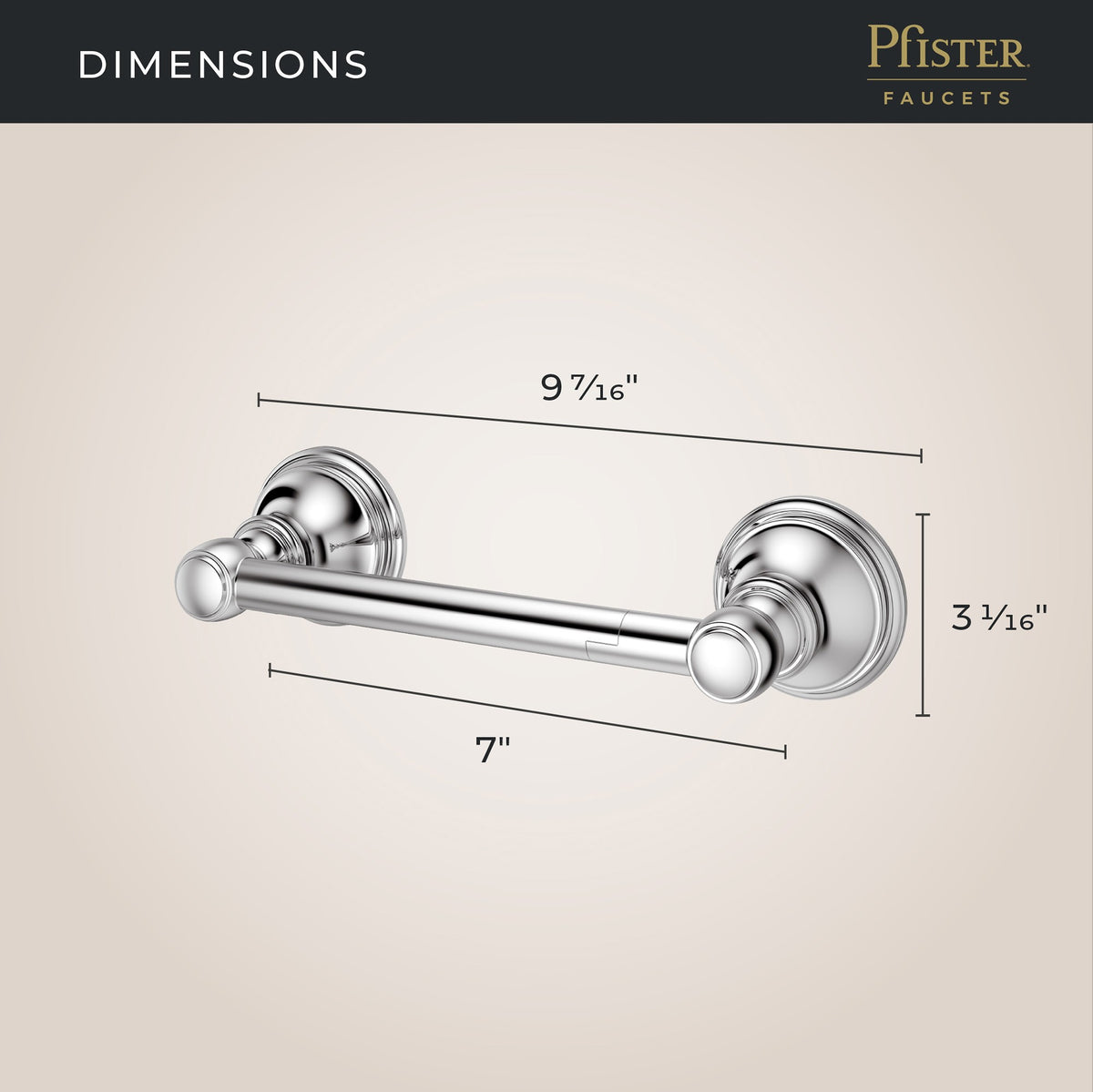 Pfister Tisbury Toilet Paper Holder in Polished Chrome - view 2