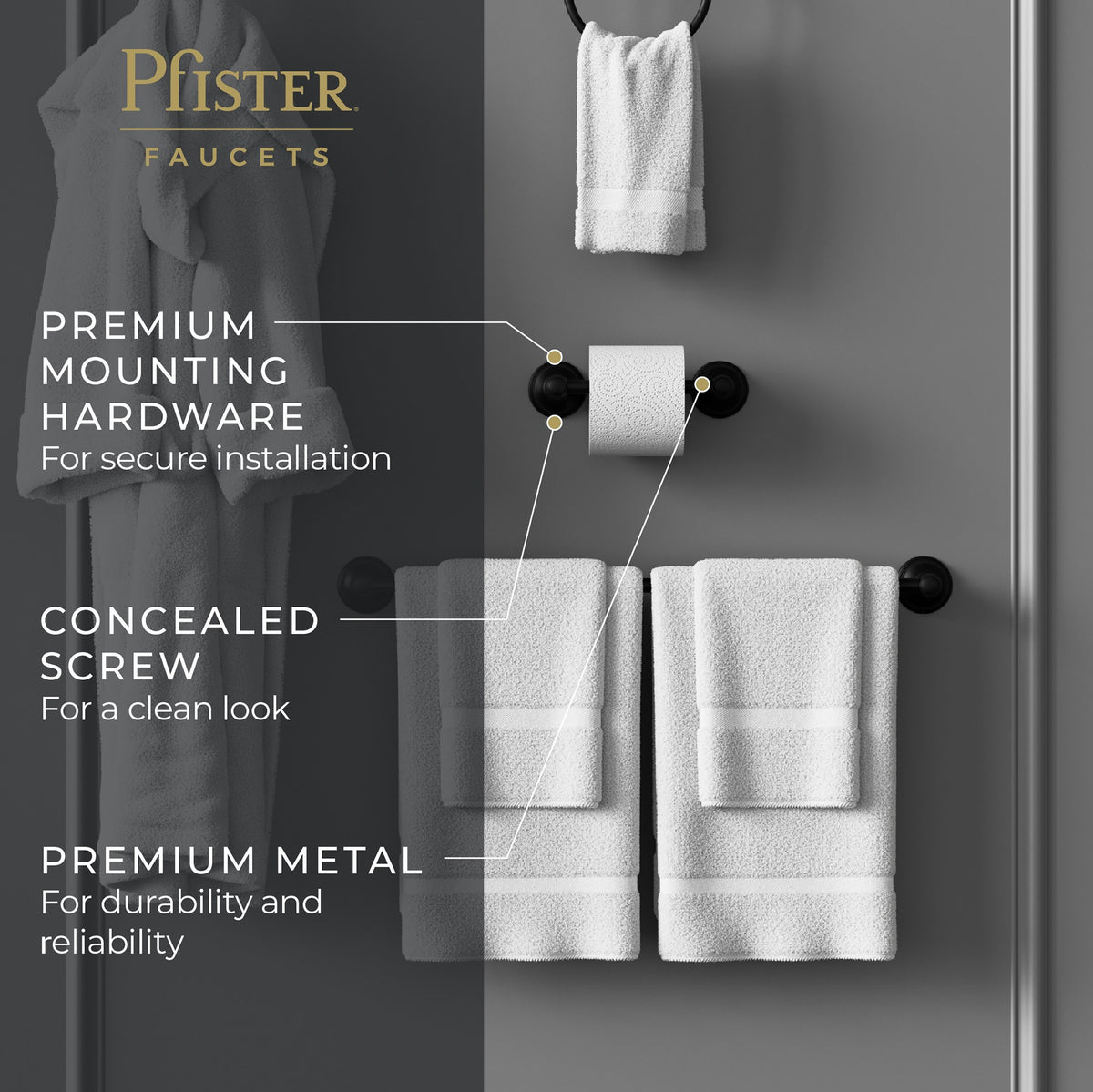 Pfister BPH-TB0SDB Spot Defense Matte Black - detail 2