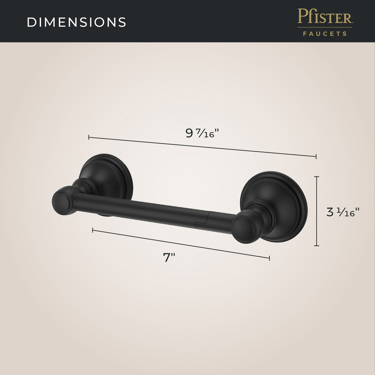 Pfister BPH-TB0SDB Spot Defense Matte Black - detail 1