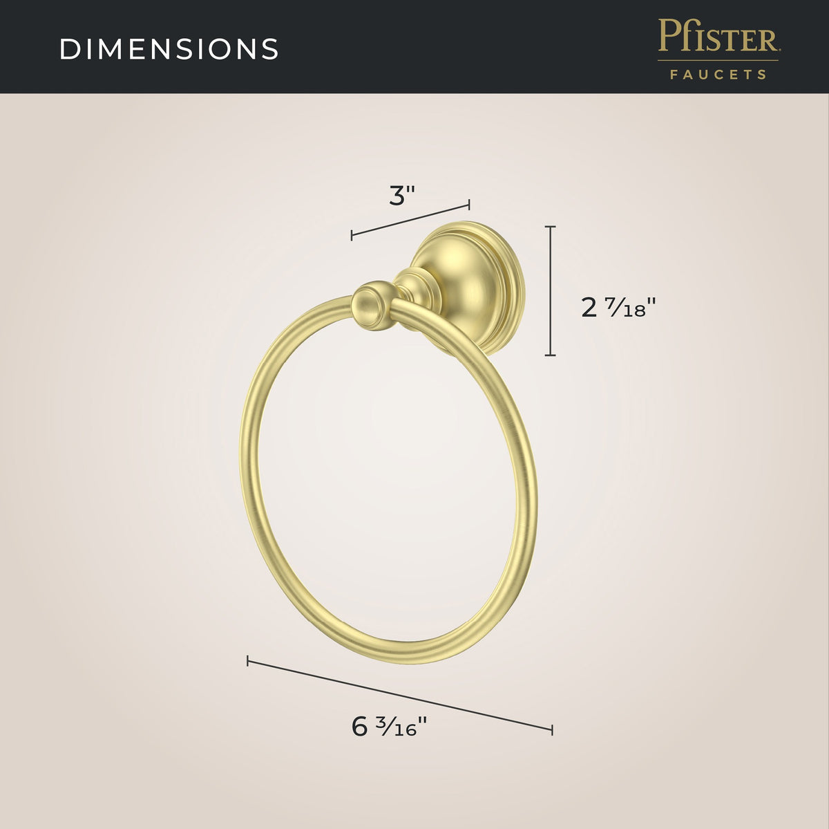 Pfister BRB-TB0BG Brushed Gold - detail 1