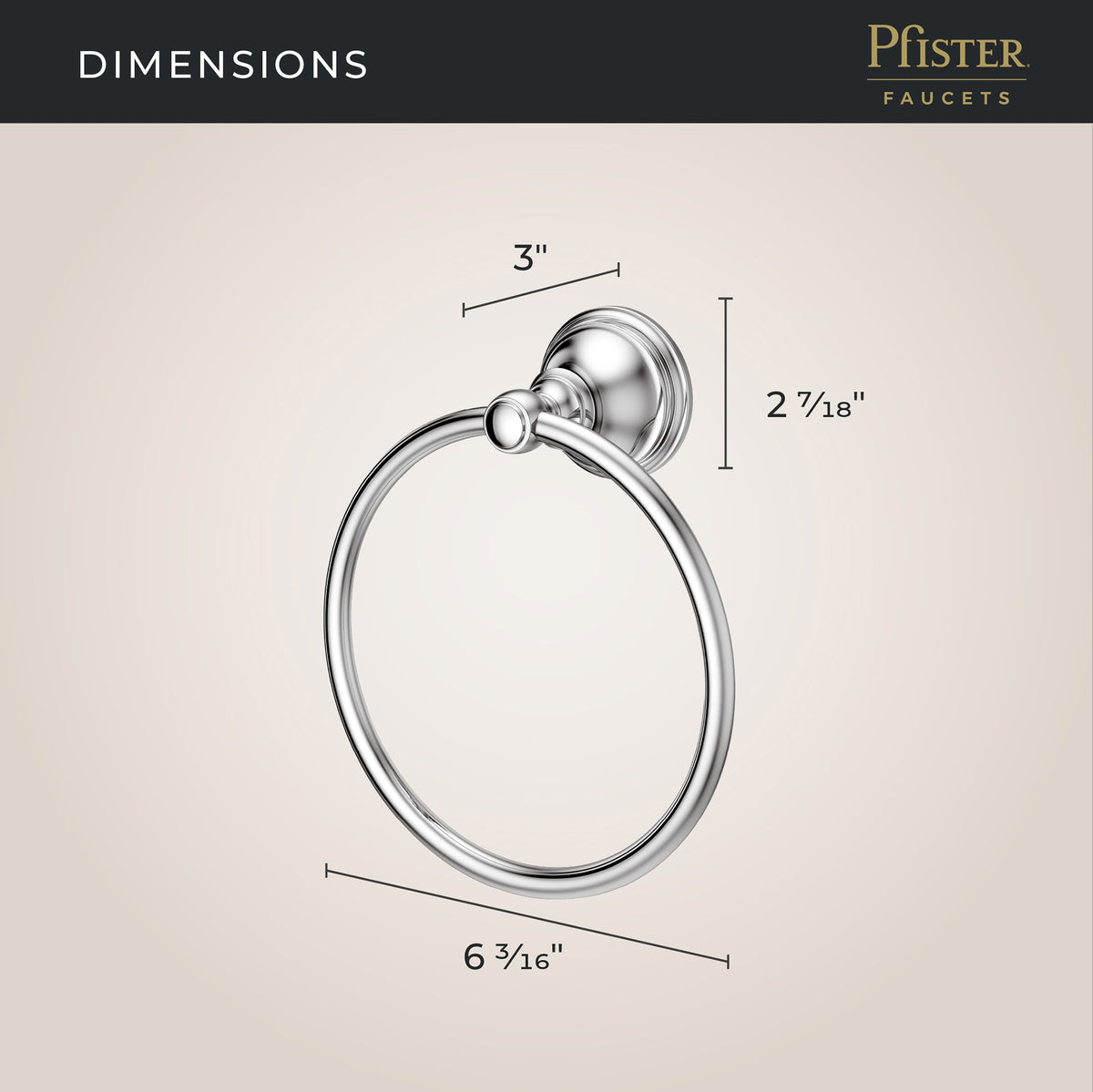 Pfister BRB-TB0C Polished Chrome - detail 2