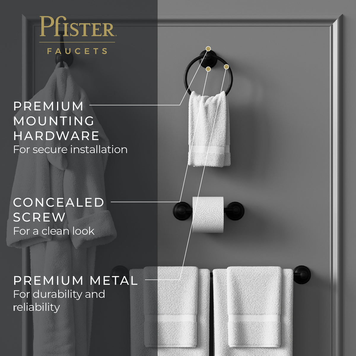 Pfister BRB-TB0SDB Spot Defense Matte Black - detail 2