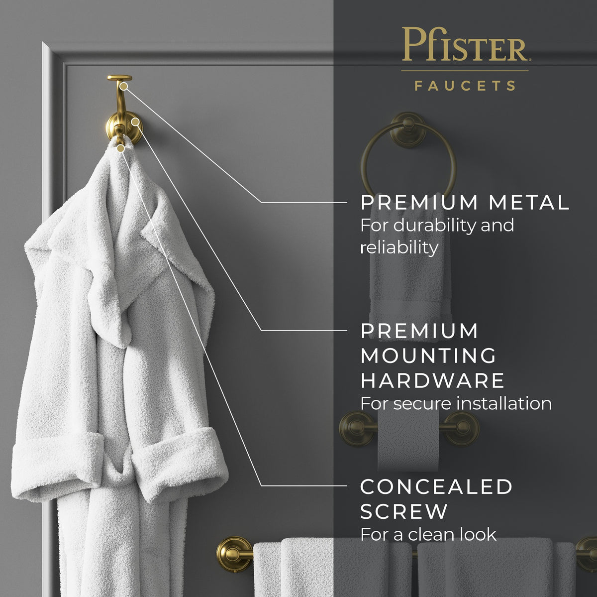 Pfister BRH-TB0BG Brushed Gold - detail 1