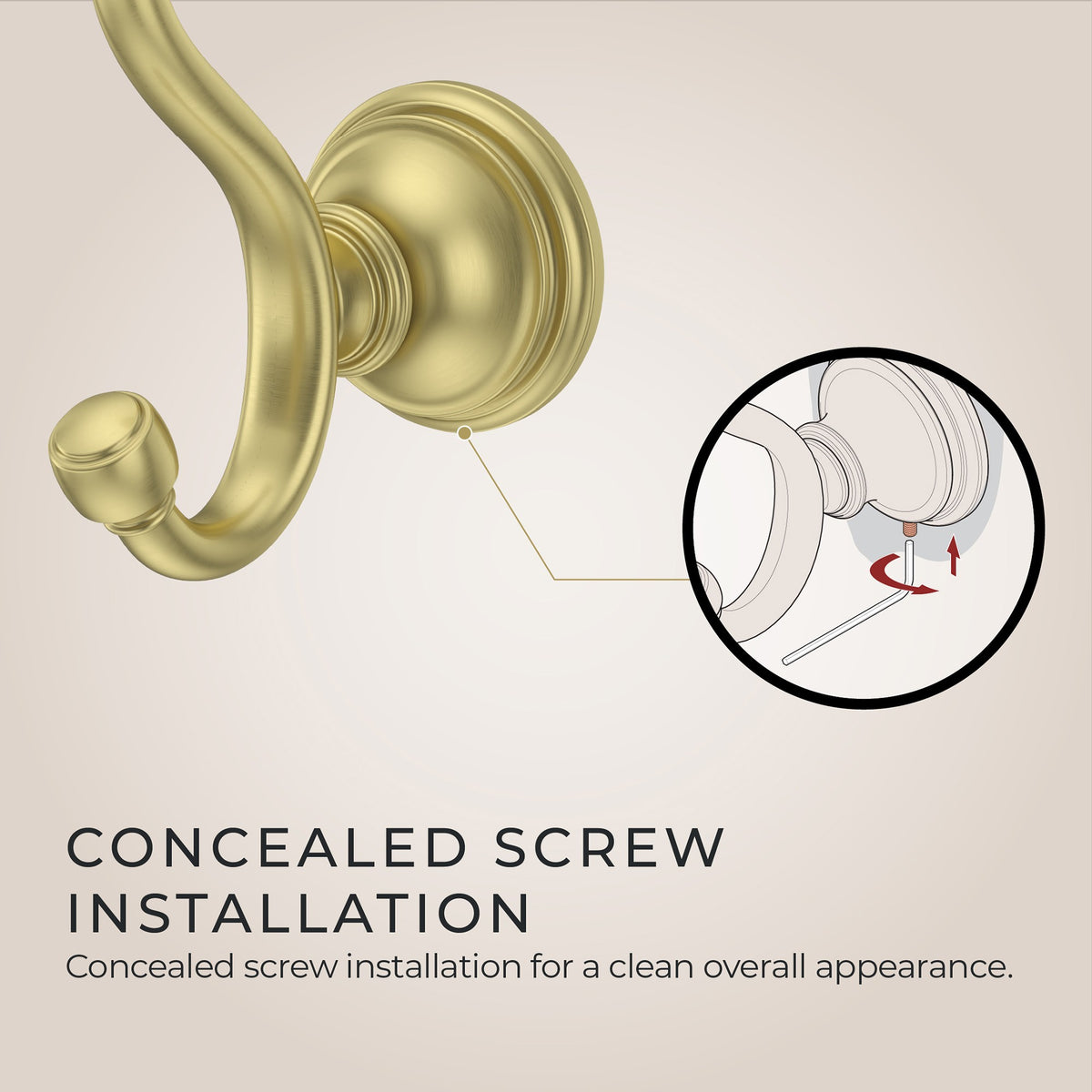 Pfister Tisbury Robe Hook in Brushed Gold - view 2