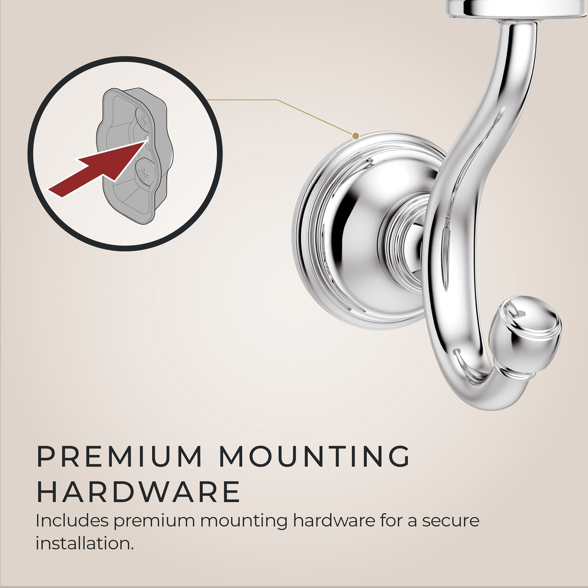 Pfister Tisbury Robe Hook in Polished Chrome - view 2