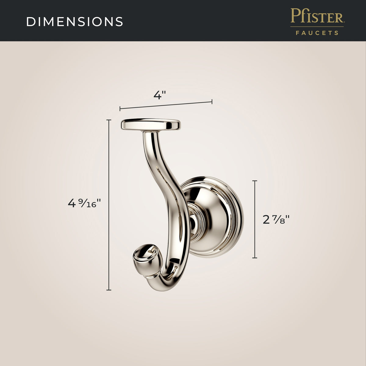 Pfister BRH-TB0D Polished Nickel - detail 1