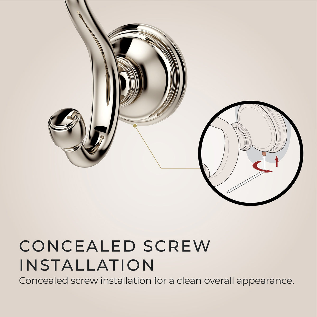 Pfister Tisbury Robe Hook in Polished Nickel - view 3