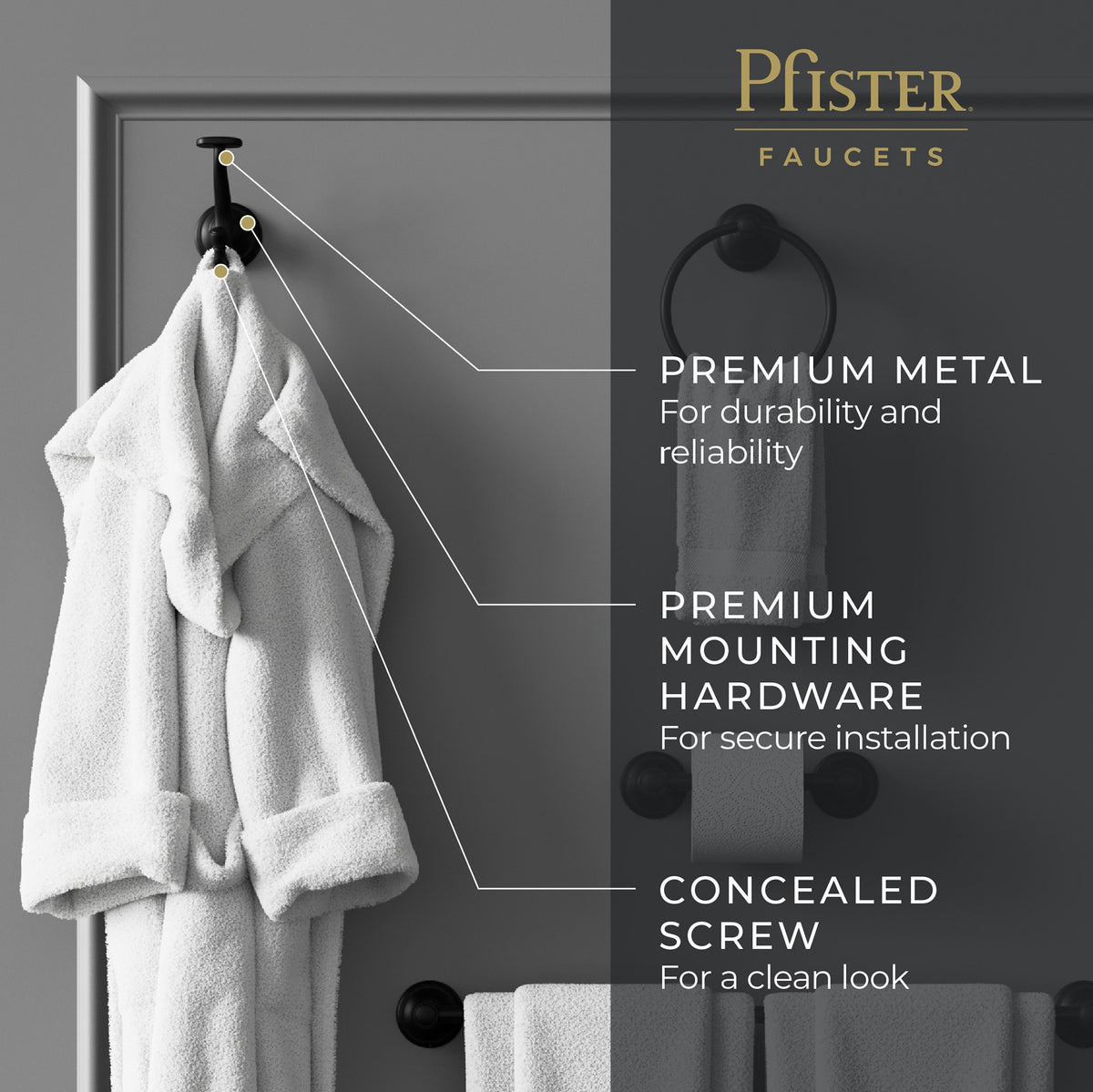 Pfister BRH-TB0SDB Spot Defense Matte Black - detail 3