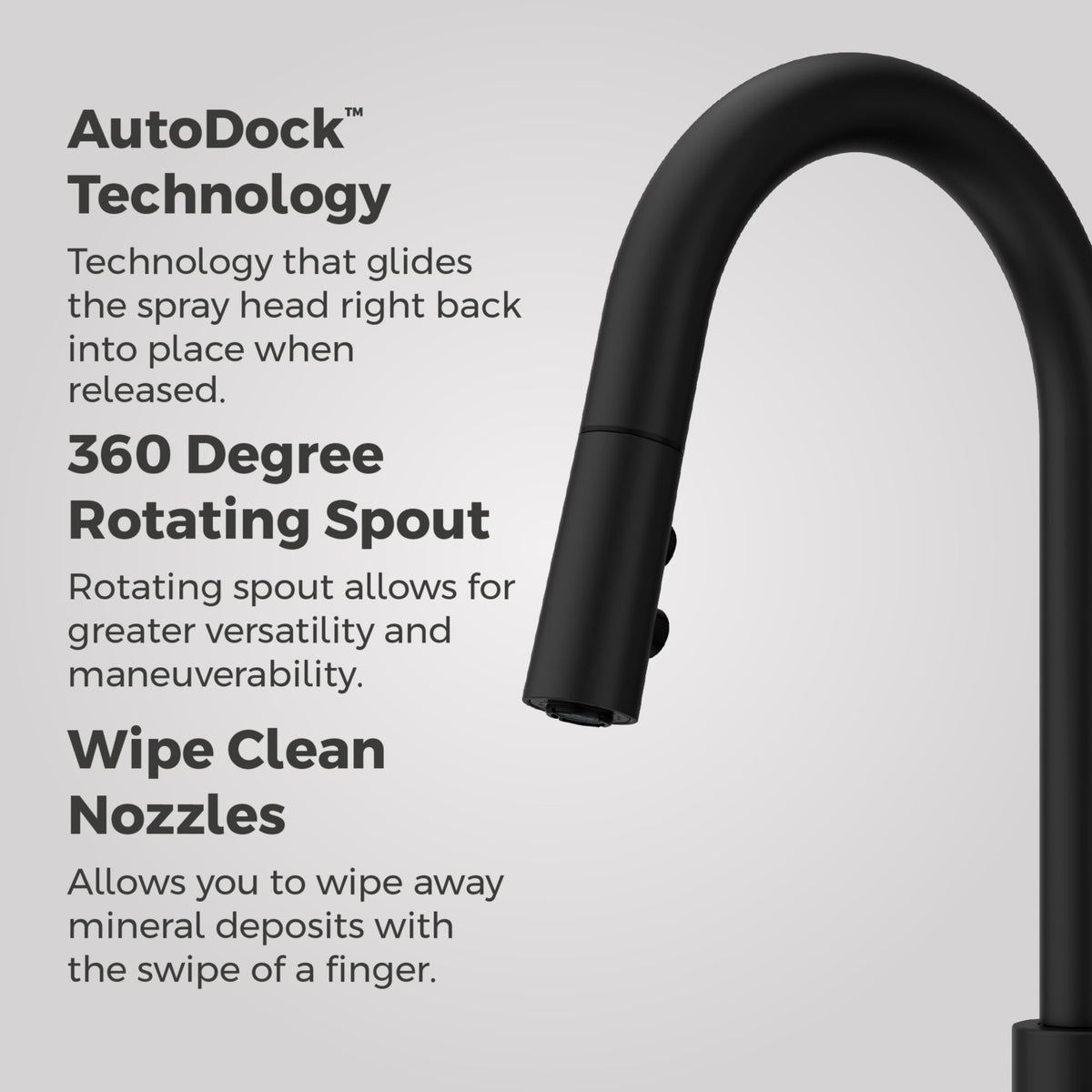 Pfister GT529-BIB Matte Black - detail 2