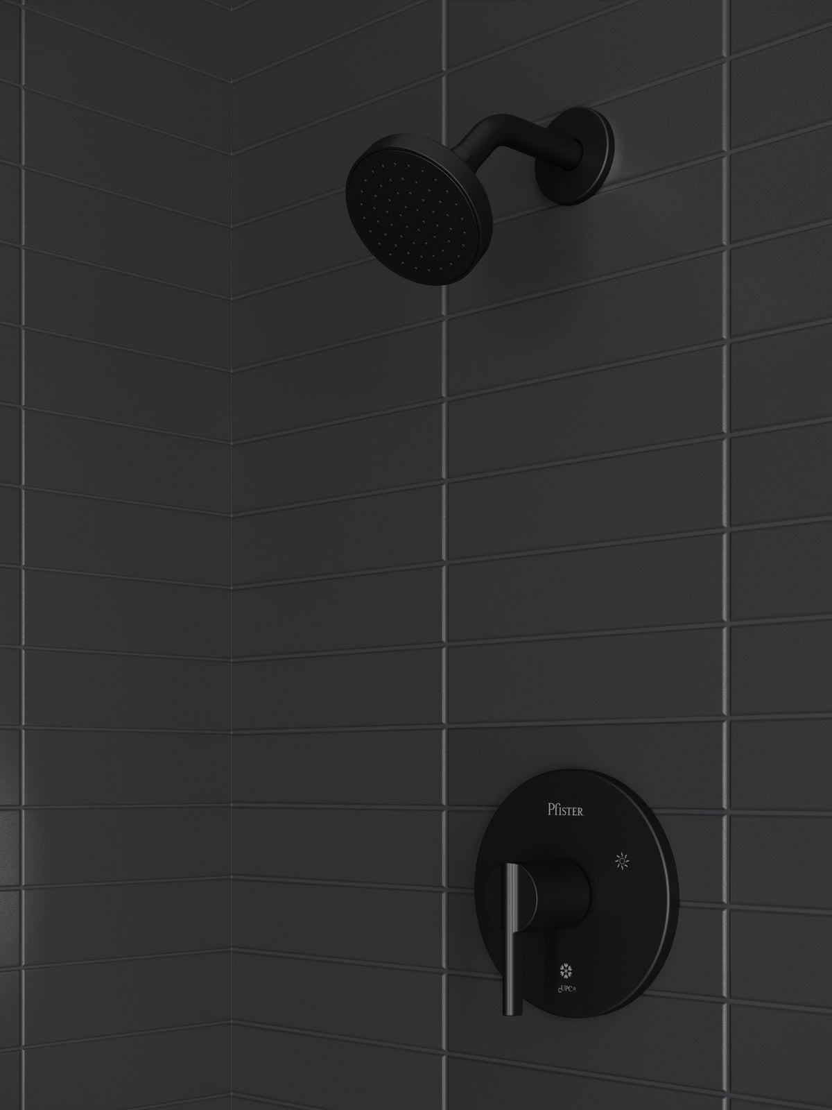 Pfister Brislin Trim Less Showerhead in Matte Black - view 6