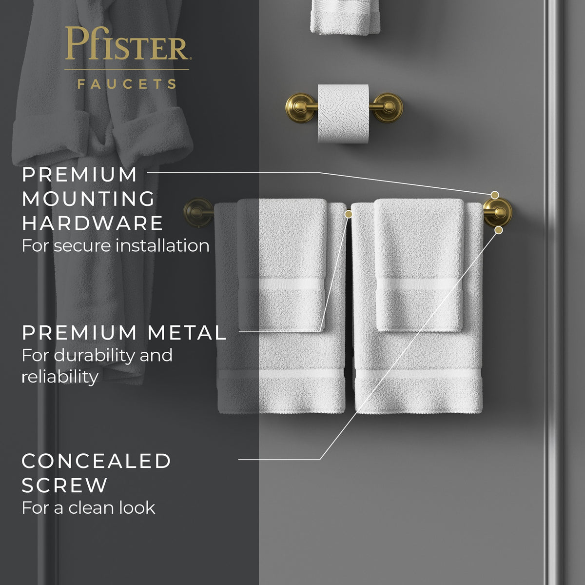 Pfister BTB-TB3BG Brushed Gold - detail 2