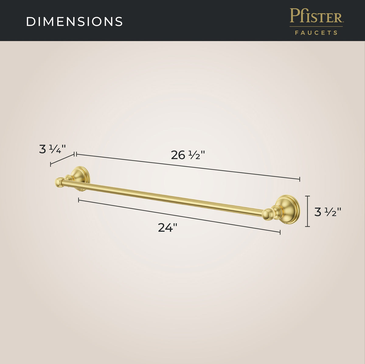 Pfister BTB-TB3BG Brushed Gold - detail 3