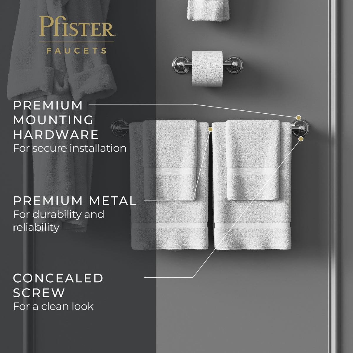 Pfister BTB-TB3C Polished Chrome - detail 2