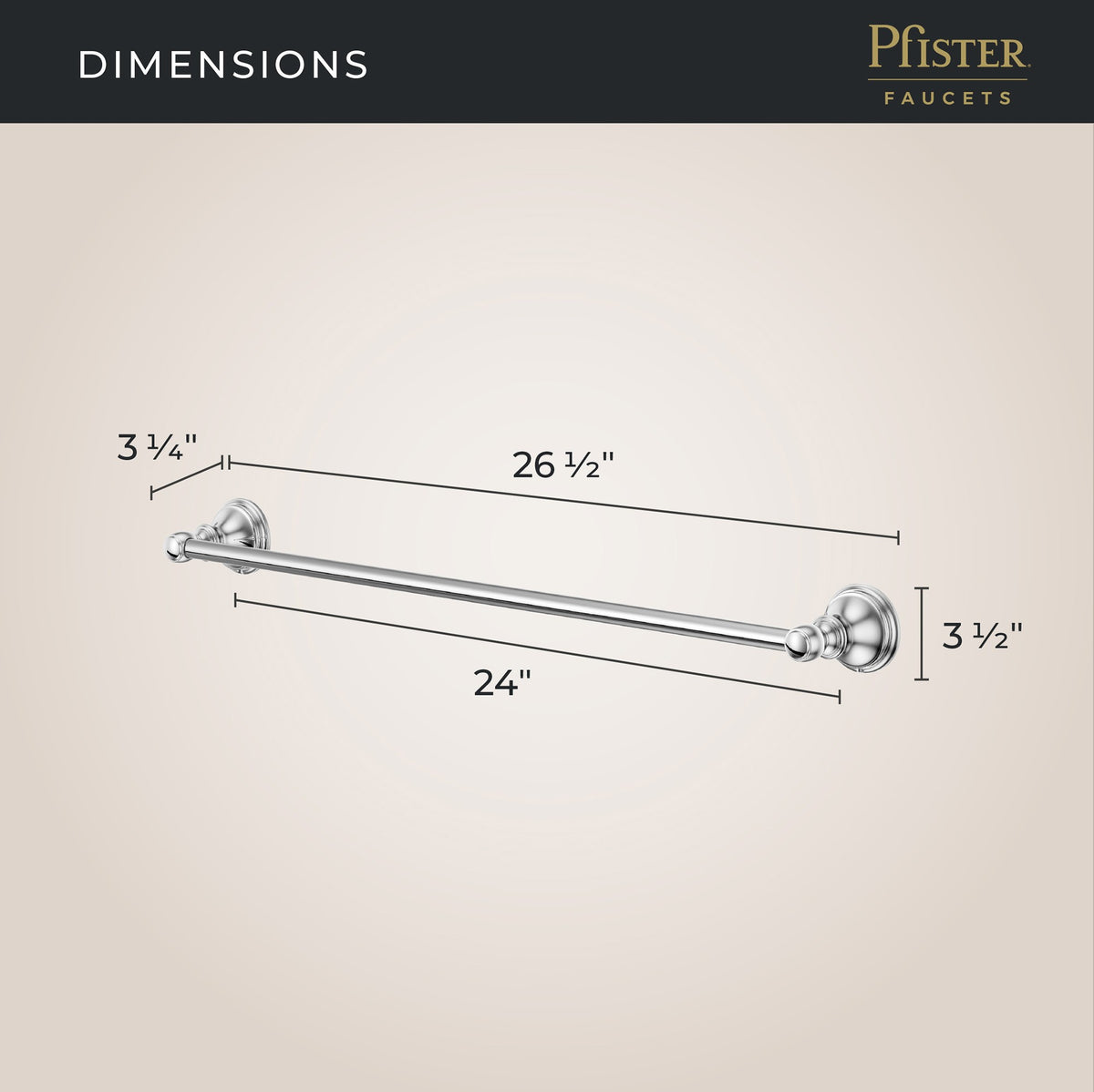 Pfister BTB-TB3C Polished Chrome - detail 3