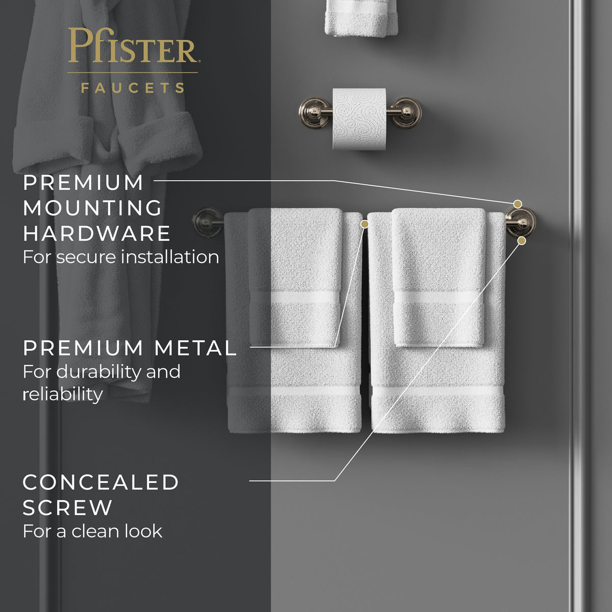 Pfister BTB-TB3D Polished Nickel - detail 2