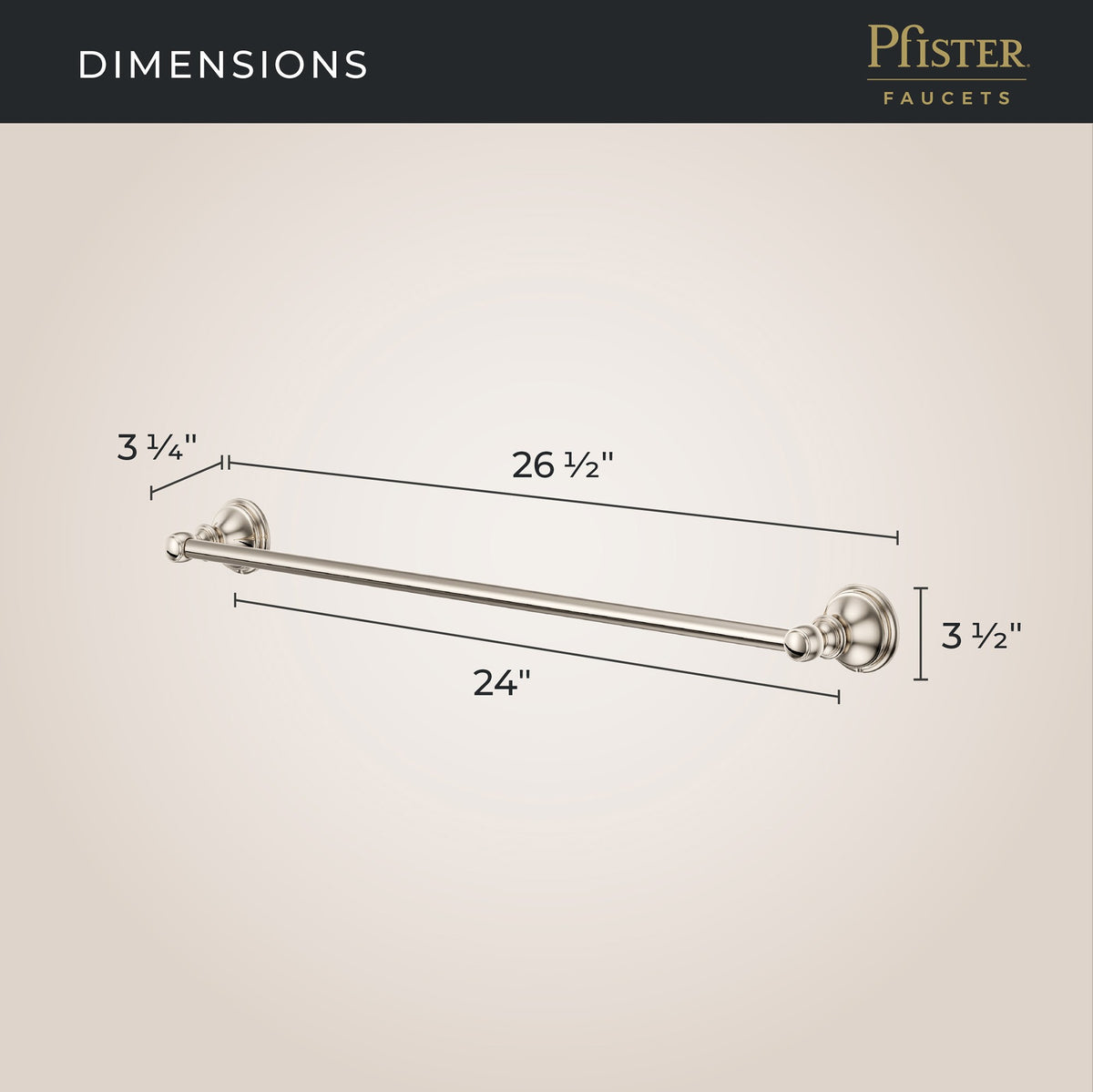 Pfister BTB-TB3D Polished Nickel - detail 1