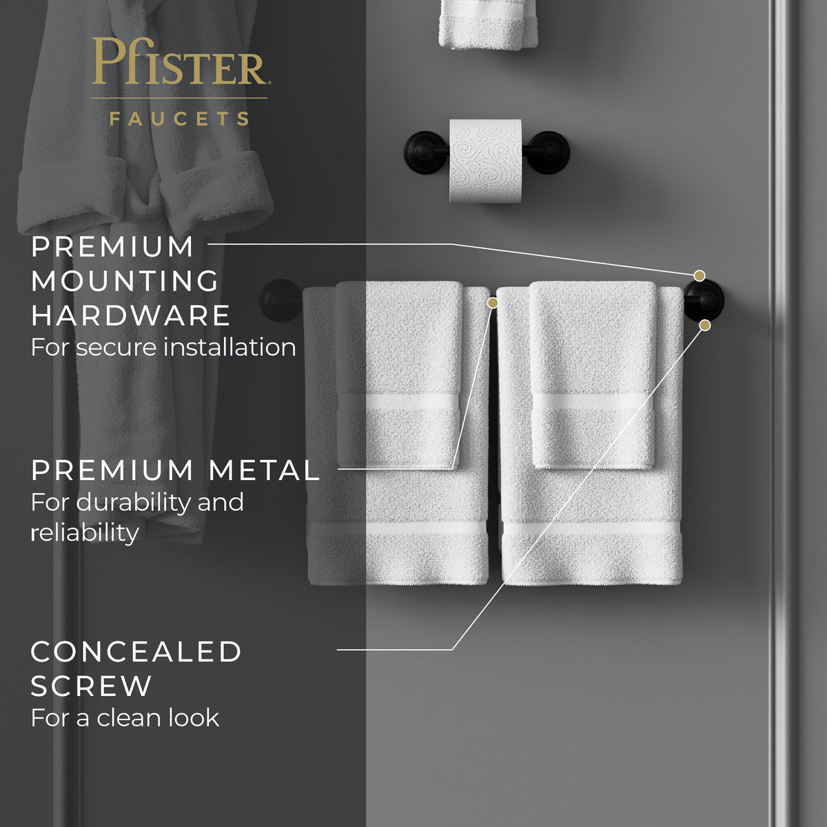Pfister BTB-TB3SDB Spot Defense Matte Black - detail 1